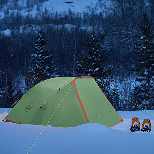 KAZOO 2/4 Person Camping Tent Outdoor Waterproof Family Large Tents 2/4 People Easy Setup Tent with Porch Double Layer - 4