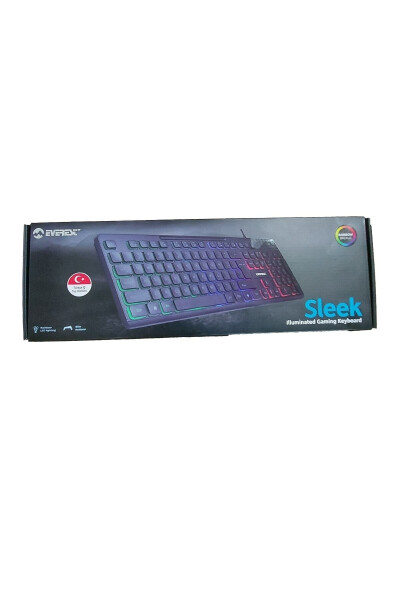 Kb-120 Sleek Black Usb Rainbow Illuminated Q Gaming Gamer Keyboard - 2