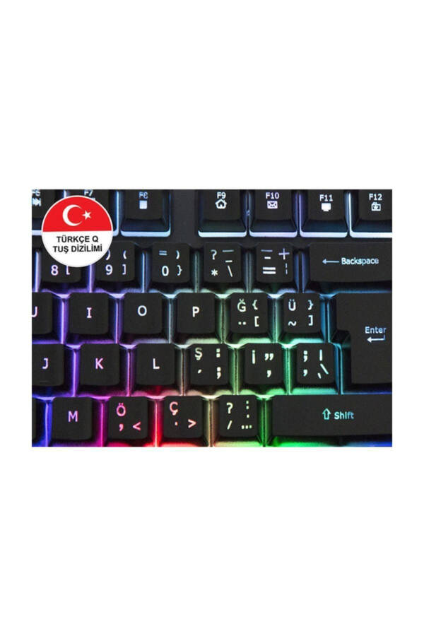 Kb-r800 Metafor Usb Kamalak Yoritilgan Q Metall Sathli Gaming O'yinchi Klaviaturasi Qora - 2