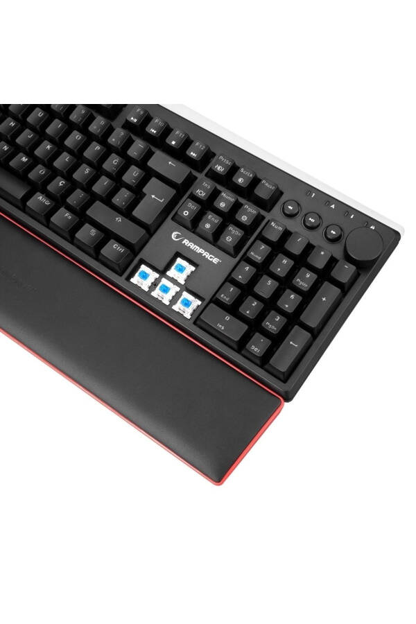 Kb-r97 X-tracer Black USB RGB Illuminated Blue Switch Wrist Rest Gaming Mechanical Keyboard - 4