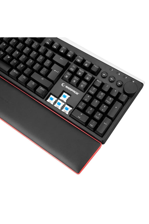 Kb-r97 X-tracer Black USB RGB Illuminated Blue Switch Wrist Rest Gaming Mechanical Keyboard - 6