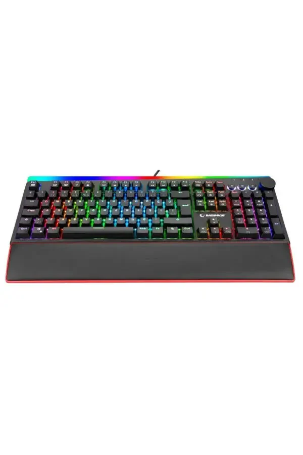 Kb-r97 X-tracer Qora USB RGB Yoritilgan Blue Switch Bilak Qo'llab-quvvatlovchi O'yinchi Mexanik Klaviatura - 2