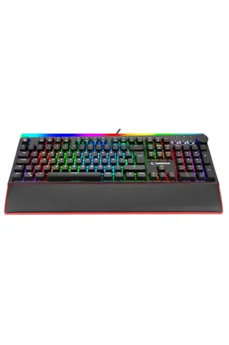Kb-r97 X-tracer Siyah Usb Rgb Aydınlatmalı Blue Switch Bilek Destekli Gaming Oyuncu Mekanik Klavye - Çok Renkli - RAMPAGE (1)