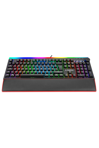 Kb-r97 X-tracer Siyah USB RGB Aydınlatmalı Blue Switch Bilek Destekli Oyuncu Mekanik Klavye - 3