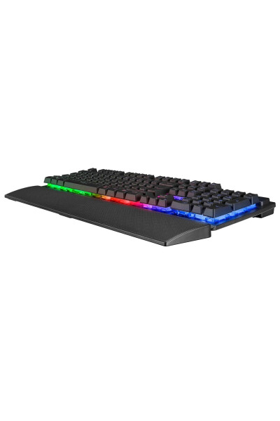 Kb-rx77 Runner Black Usb Rainbow Illuminated Q Wrist Rest Gaming Keyboard - 5