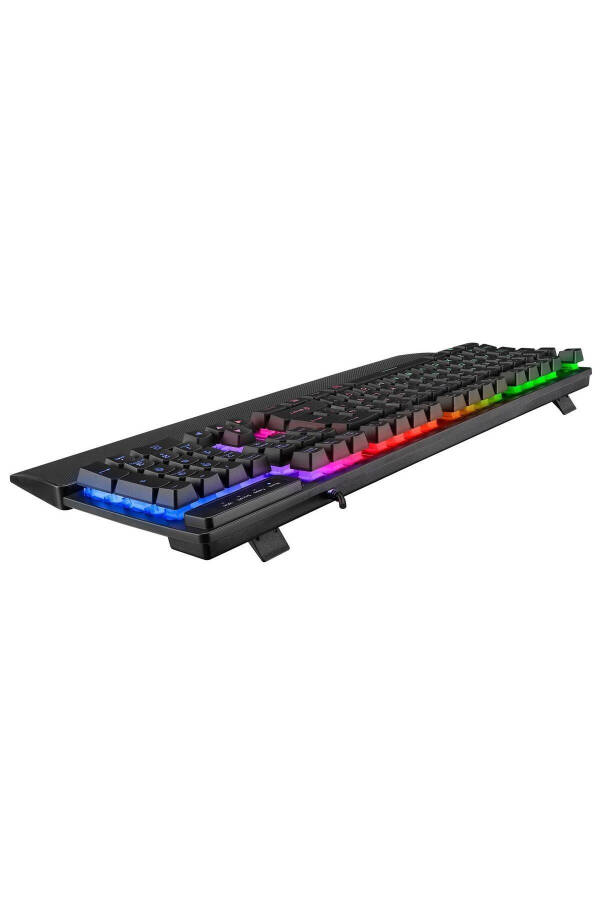 Kb-rx77 Runner Black Usb Rainbow Illuminated Q Wrist Rest Gaming Keyboard - 6