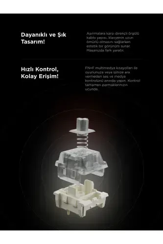 Kb-rx77 Runner Q Bilak Tayanchli Rainbow Yorug'likli Usb Q Oyun Klaviaturasi - 5