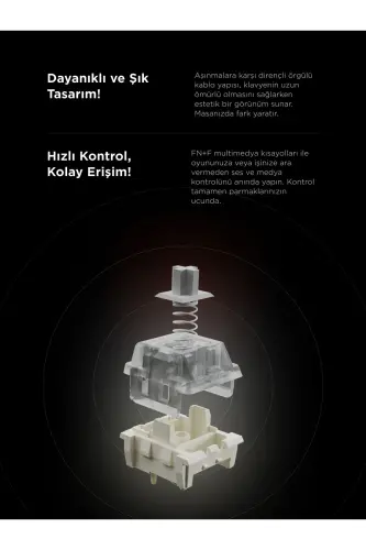 Kb-rx77 Runner Siyah Usb Rainbow Aydınlatmalı Q Bilek Destekli Gaming Klavye-Siyah - 5