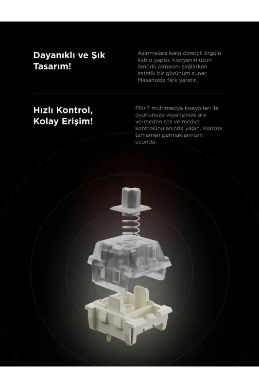 Kb-rx77 Runner Siyah Usb Rainbow Aydınlatmalı Q Bilek Destekli Gaming Klavye-Siyah - 5