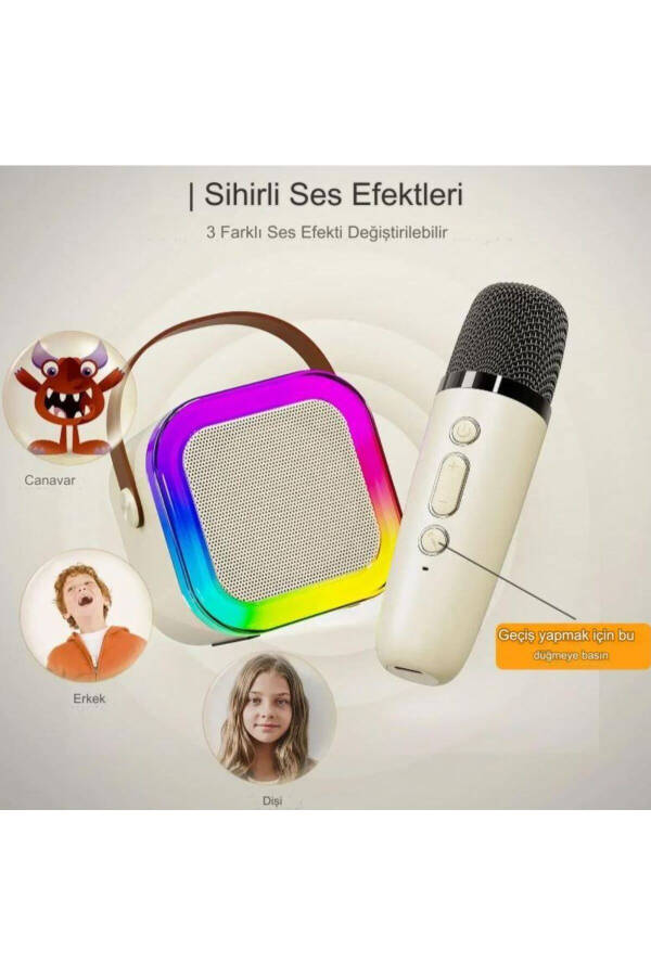 Кўчма Bluetooth Карнай. Симсиз Караоке. Янги йил мусиқали кўнгилочар Bluetooth Карнай микрофони билан. - 2