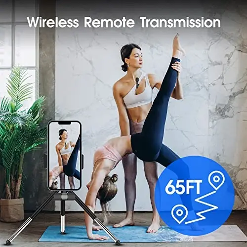 Kdewere 2 Pack Wireless Lavalier Microphone for iPhone iPad, Lapel Mics Plug-Play 2.4G Ultra-Low Delay Built-in Noise Reduction Chip 8H Working Time for Video Recording Interview Podcast Vlog YouTube - 5