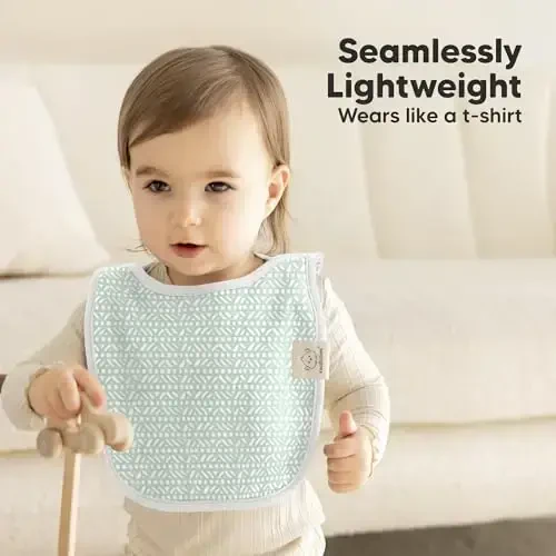 KeaBabies 8-Pack Baby Bibs for Boys, Girls - Pullover Bibs for Drooling Teething Baby Girl & Boy Toddler, Newborn, Soft & Absorbent, Cute Colors, Large Torso Coverage Keep Infant Clean & Dry (Nordic) - 5
