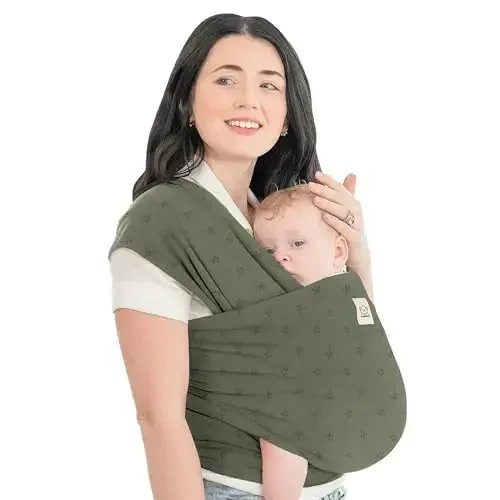 KeaBabies Baby Wrap Carrier - All in 1 Original Baby Carrier Newborn to Toddler Sling, Easy to Wear, Hands Free Bonding, Lightweight, Breathable Infant Wraps (Forest Berries) - 1