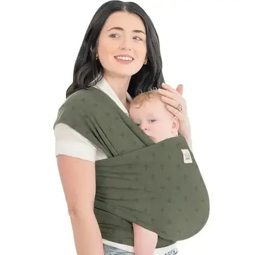 KeaBabies Baby Wrap Carrier - All in 1 Original Baby Carrier Newborn to Toddler Sling, Easy to Wear, Hands Free Bonding, Lightweight, Breathable Infant Wraps (Forest Berries) - KeaBabies