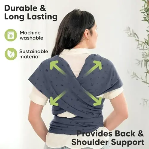 KeaBabies Baby Wrap Carrier - All in 1 Original Baby Carrier Newborn to Toddler Sling, Easy to Wear, Hands Free Bonding, Lightweight, Breathable Infant Wraps (Planets) - 4