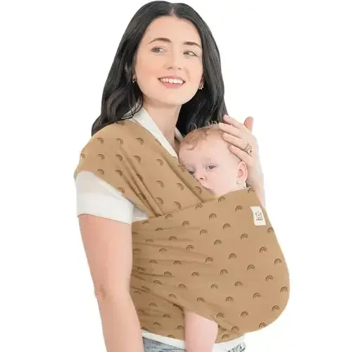 KeaBabies Baby Wrap Carrier - All in 1 Original Baby Carrier Newborn to Toddler Sling, Easy to Wear, Hands Free Bonding, Lightweight, Breathable Infant Wraps (Rainbow) 
