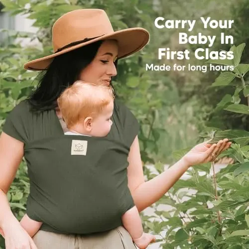 KeaBabies Baby Wrap Carrier - All in 1 Original Baby Carrier Yangi tug'ilgan chaqaloqdan kichkintoygacha Sling, Kiyish oson, Qo'llarsiz bog'lanish, Yengil, Nafas oladigan chaqaloq o'ramlari (O'rmon) - 5