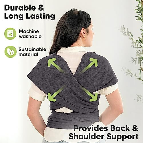 KeaBabies Baby Wrap Carrier - All in 1 Original Breathable Baby Sling, Lightweight, Hands Free Baby Carrier Sling, Baby Carrier Wrap, Baby Carriers for Newborn, Infant, Baby Wraps Carrier (Mystic Gray) - 35