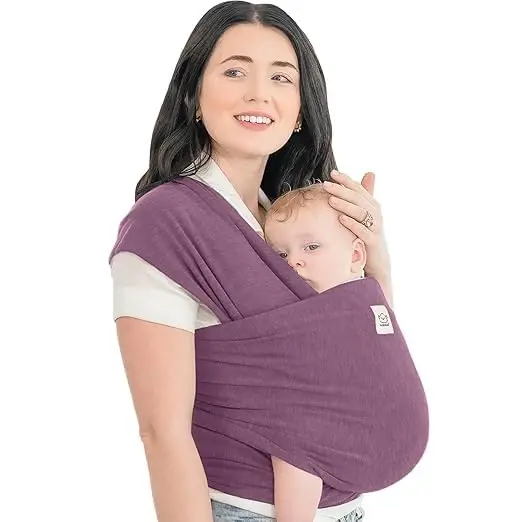KeaBabies Baby Wrap Carrier - All in 1 Original Baby Carrier Newborn to Toddler Sling, Easy to Wear, Hands Free Bonding, Lightweight, Breathable Infant Wraps (Dark Mauve) - 1