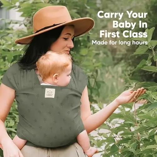 KeaBabies Bebek Kundak Taşıyıcı - Hepsi 1 Arada Orijinal Bebek Taşıyıcı Yenidoğandan Yürümeye Başlayan Çocuk Askısı, Giymesi Kolay, Eller Serbest Bağlanma, Hafif, Nefes Alabilen Bebek Kundakları (Orman Meyveleri) 