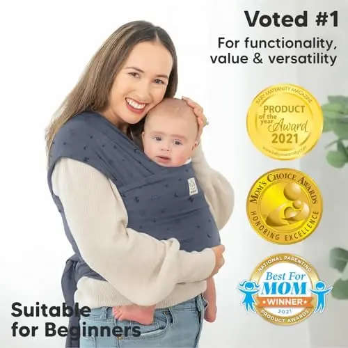 KeaBabies Baby Wrap Carrier - All in 1 Original Baby Carrier Newborn to Toddler Sling, Easy to Wear, Hands Free Bonding, Lightweight, Breathable Infant Wraps (Planets) - 3