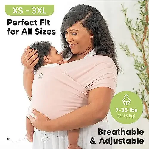 KeaBabies Baby Wrap Carrier - All in 1 Original Baby Carrier Newborn to Toddler Sling, Easy to Wear, Hands Free Bonding, Lightweight, Breathable Infant Wraps (Mystic Gray) - 10