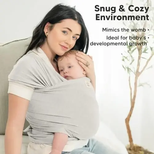KeaBabies Bebek Wrap Taşıyıcı - Hepsi 1 Arada Orijinal Bebek Taşıyıcı Yenidoğandan Yürüme Çağına Askı, Giymesi Kolay, Eller Serbest Bağlanma, Hafif, Nefes Alabilen Bebek Sargıları (Rhino Gri) 