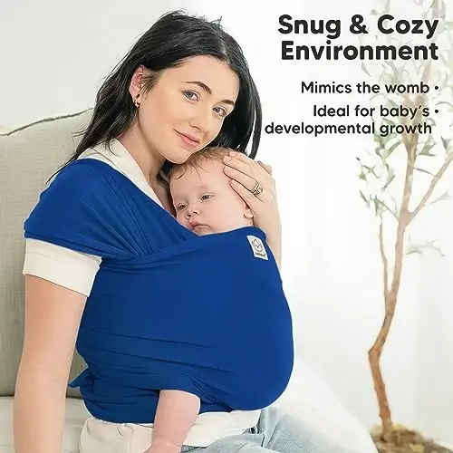 KeaBabies Bebek Wrap Taşıyıcı - Hepsi 1 Arada Orijinal Bebek Taşıyıcı Yenidoğandan Yürüme Çağına Askı, Giymesi Kolay, Eller Serbest Bağlantı, Hafif, Nefes Alabilen Bebek Sargıları (Kobalt Mavisi) 