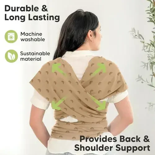 KeaBabies Baby Wrap Carrier - All in 1 Original Baby Carrier Newborn to Toddler Sling, Easy to Wear, Hands Free Bonding, Lightweight, Breathable Infant Wraps (Rainbow) - 4