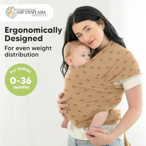 KeaBabies Baby Wrap Carrier - All in 1 Original Baby Carrier Newborn to Toddler Sling, Easy to Wear, Hands Free Bonding, Lightweight, Breathable Infant Wraps (Rainbow) - KEABABIES (1)