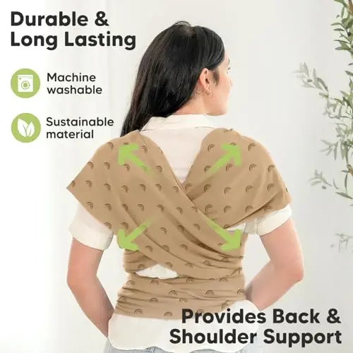 KeaBabies Baby Wrap Carrier - All in 1 Original Baby Carrier Newborn to Toddler Sling, Easy to Wear, Hands Free Bonding, Lightweight, Breathable Infant Wraps (Rainbow) - 4