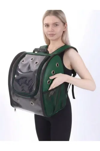 KEDİ KÖPEK TAŞIMA SIRT ÇANTASI - Yeşil - 1