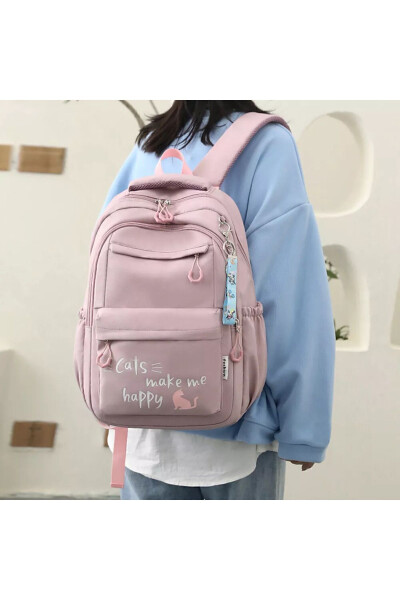 Kedili Ultra Hafif Ortopedik Okul Sırt Çantası-pembe - 3