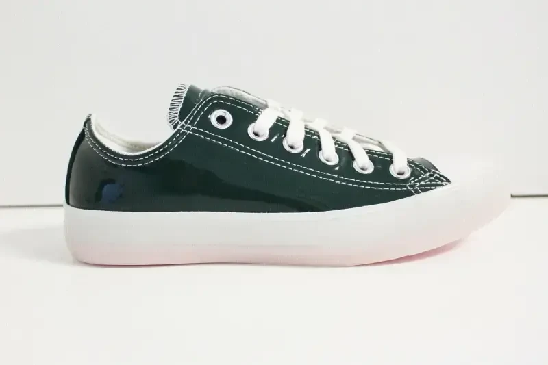 Кеды Converse Chuck Taylor All Star OX унисекс, темно-изумрудные, кожаные, размер 5 мужской/7 женский - 2