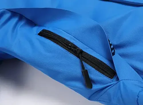 Keevoom Бойлар учун сув ўтказмайдиган қишки куртка, қалин иссиқ қор пальтоси, шамол ўтказмайдиган флис, болалар учун очиқ ҳаводаги капюшонли сноуборд курткалари - 3