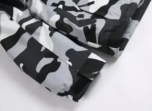 Keevoom Bolalar Qishki Palto Chang'i Kurtkasi Shamoldan Himoya Bolalar Snoubord Issiq Fleece Qor Palto Suv o'tkazmaydigan Ochiq Havoda Kaputli Chang'i Paltolari - 2