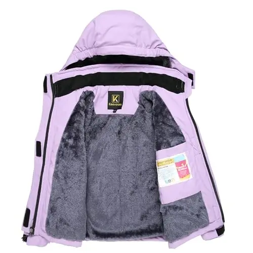 Keevoom Boys Girls Winter Coat Ski Jacket Windproof Waterproof Kids Snowboard Warm Fleece Snow Coats - 3