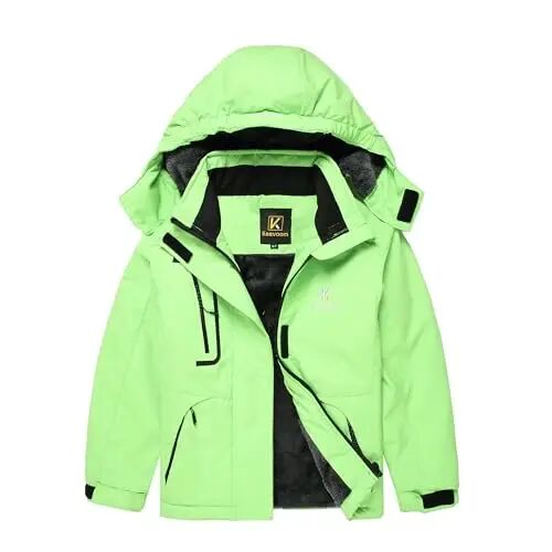 Keevoom Boys Girls Winter Coat Ski Jacket Windproof Waterproof Kids Snowboard Warm Fleece Snow Coats - 1