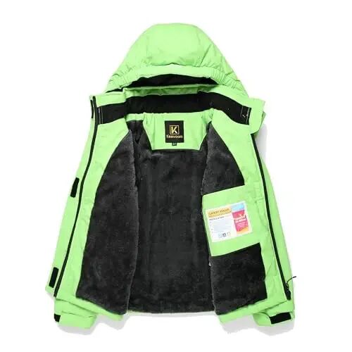 Keevoom Boys Girls Winter Coat Ski Jacket Windproof Waterproof Kids Snowboard Warm Fleece Snow Coats - 4