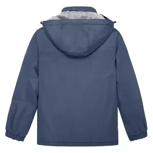 Keevoom Boy's Waterproof Ski Jacket Winter Warm Thick Snow Coat Windproof Fleece Kids Outdoor Hooded Snowboard Jackets - 3