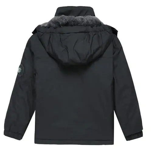 Keevoom Boys Winter Coat Ski Jacket Windproof Kids Snowboard Warm Fleece Snow Coat Waterproof Outdoor Hooded Ski Coats - 4