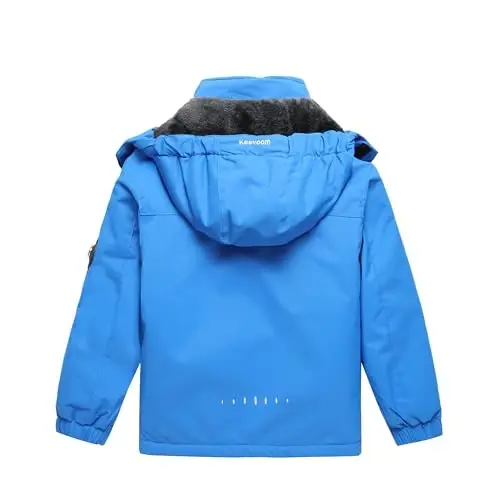 Keevoom Boys Winter Coat Ski Jacket Windproof Kids Snowboard Warm Fleece Snow Coat Waterproof Outdoor Hooded Ski Coats - 2