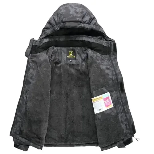 Keevoom Boys Winter Coat Ski Jacket Windproof Kids Snowboard Warm Fleece Snow Coat Waterproof Outdoor Hooded Ski Coats - 5