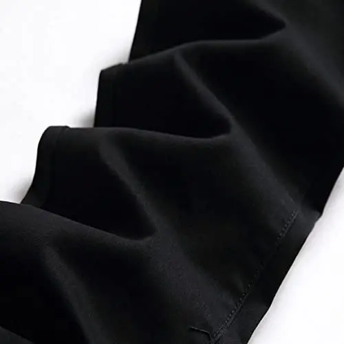 Keevoom erkaklar uchun cho'ziluvchan tor bichimli oldi tekis moda uslubidagi qulay bir rangli kundalik tor biznes kostyumi chinos shimlar - 3