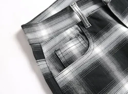 Keevoom erkaklar uchun cho'ziluvchan tor bichimli oldi tekis moda uslubidagi qulay bir rangli kundalik tor biznes kostyumi chinos shimlar - 4