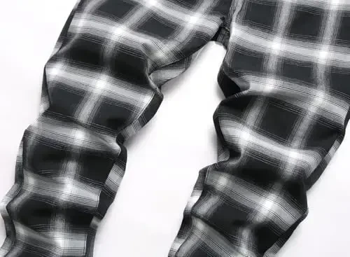 Keevoom erkaklar uchun cho'ziluvchan tor bichimli oldi tekis moda uslubidagi qulay bir rangli kundalik tor biznes kostyumi chinos shimlar - 5