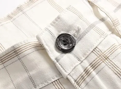 Keevoom Erkaklar uchun Plaid Shimlar Streç Skinny Slim Fit Tekis Old Tasodifiy Modasi Qulay Qattiq Qalam Biznes Kiyinish Chinos Shimlar - 5