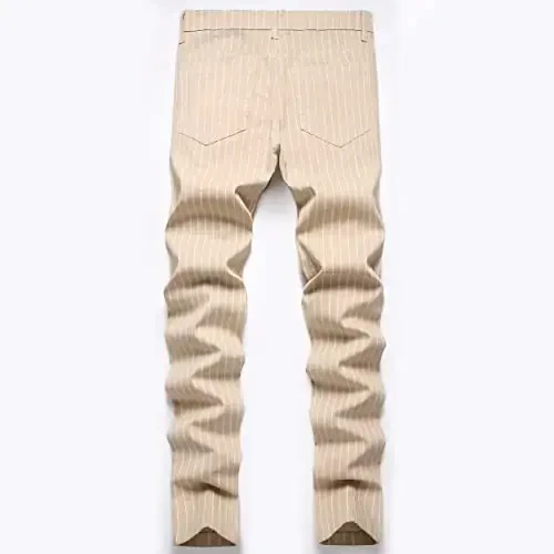 Keevoom Mens Stretch Skinny Flat-Front Fashion Style Comfy Solid Casual Slim Fit Business Dress Chinos Pants - 2