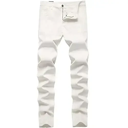 Keevoom erkaklar uchun tor kesimli, tekis old dizaynli, moda uslubidagi, qulay, bir rangli, kundalik, slim fit biznes chinos shimlar 