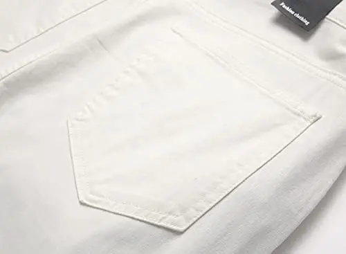 Keevoom erkaklar uchun tor kesimli, tekis old dizaynli, moda uslubidagi, qulay, bir rangli, kundalik, slim fit biznes chinos shimlar - 6